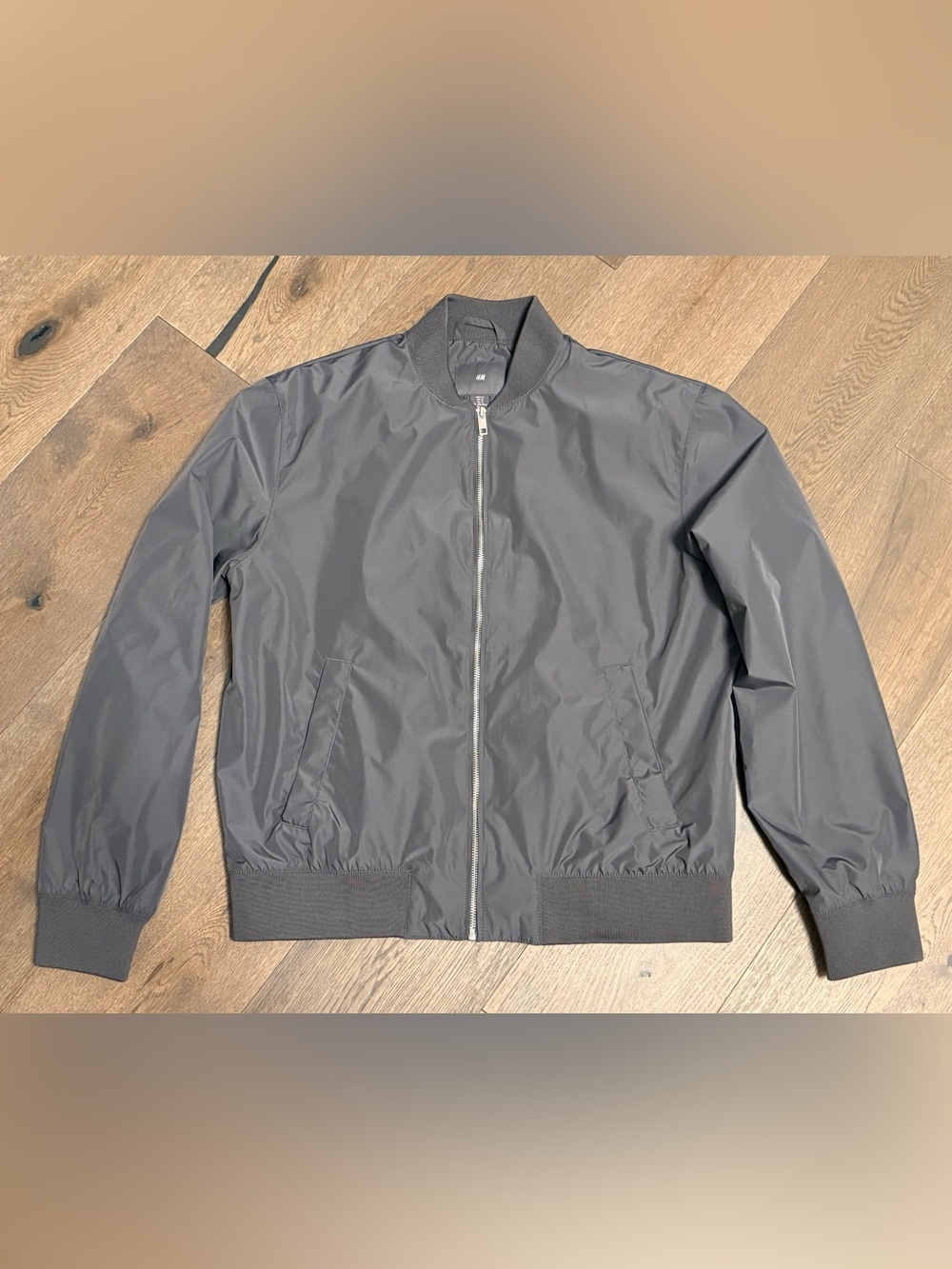 H&M Gray Lightweight Bomber Jacket